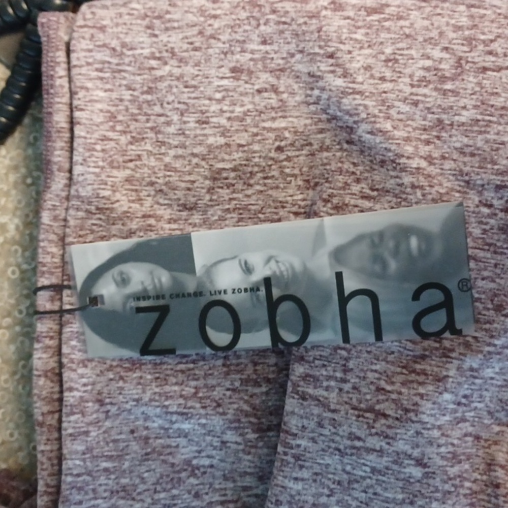 Zobha "Melange" Heather Fig Ankle Athletic Leggings NEW- Sz. XS - Picture 6 of 9